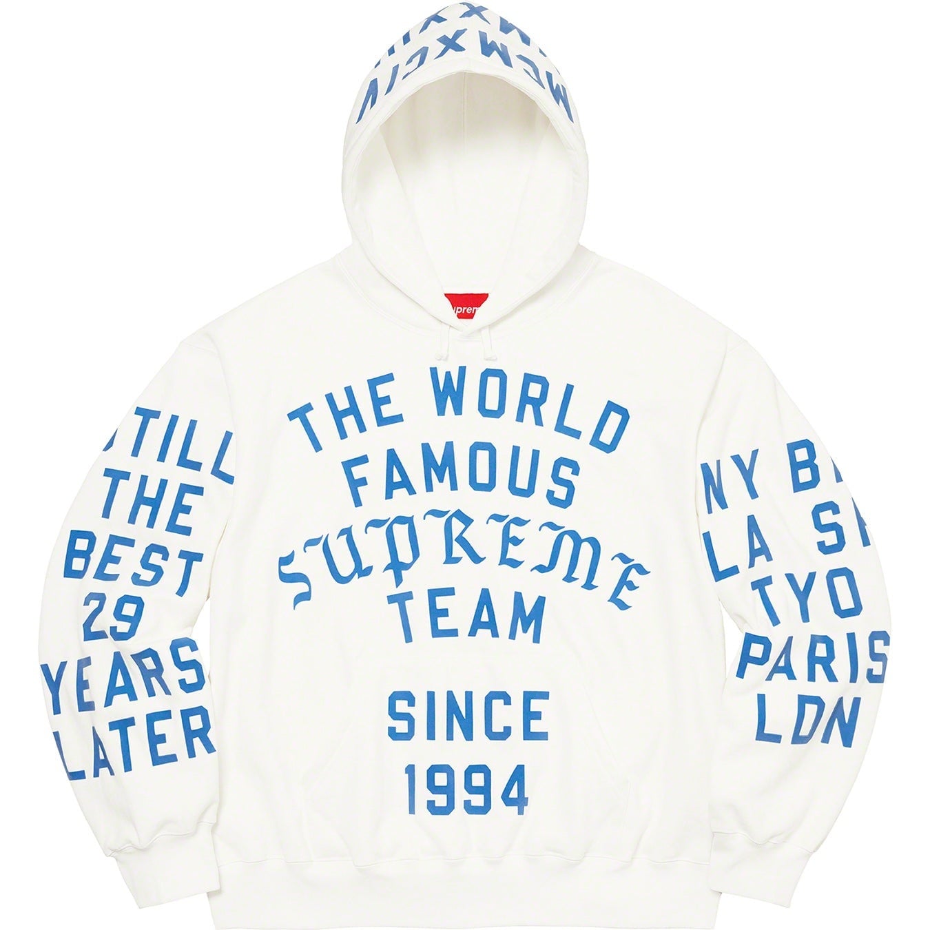 Supreme Team Flocked Hooded Sweatshirt view 7